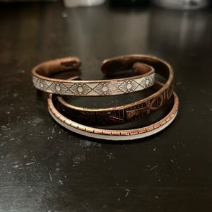 Alex and Ani Ankh Cuff Bracelet Set